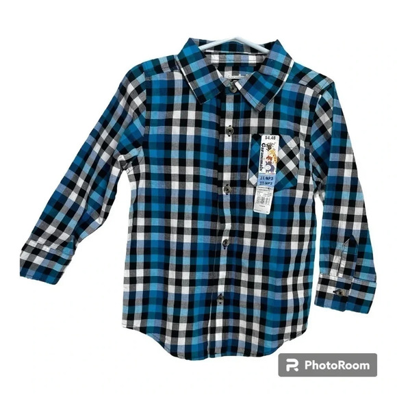 3 kids Button Down Shirts. Size 4T and 5T. Granimals NWT, Cat and Jack, and CD - Picture 4 of 12